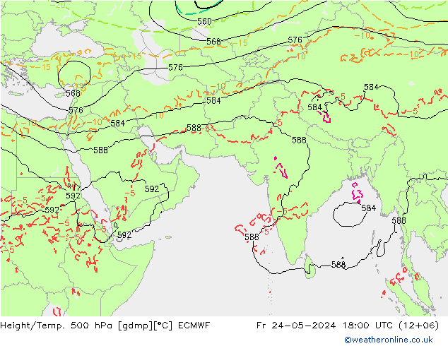 Z500/Rain (+SLP)/Z850 ECMWF ven 24.05.2024 18 UTC