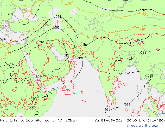 Z500/Rain (+SLP)/Z850 ECMWF Sáb 01.06.2024 00 UTC