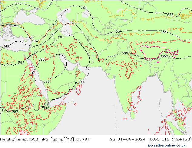 Z500/Rain (+SLP)/Z850 ECMWF So 01.06.2024 18 UTC