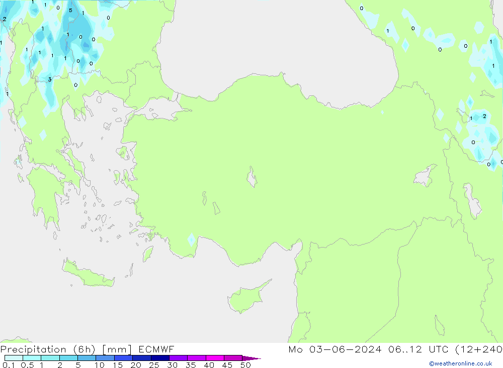 Z500/Rain (+SLP)/Z850 ECMWF lun 03.06.2024 12 UTC