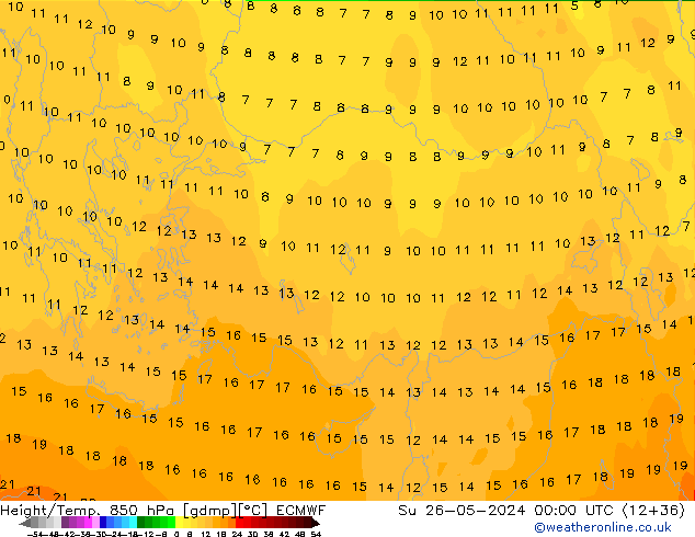 Z500/Rain (+SLP)/Z850 ECMWF Вс 26.05.2024 00 UTC