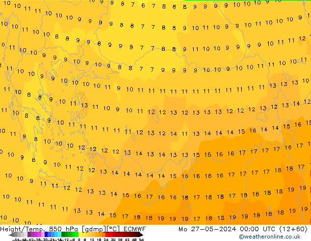 Z500/Rain (+SLP)/Z850 ECMWF  27.05.2024 00 UTC