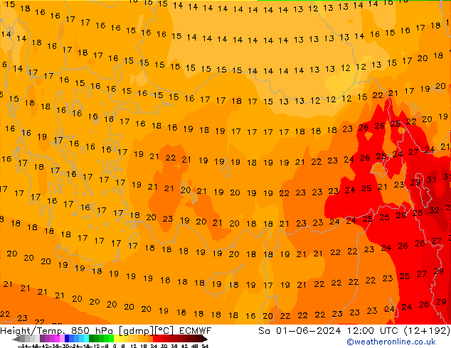 Z500/Rain (+SLP)/Z850 ECMWF sam 01.06.2024 12 UTC