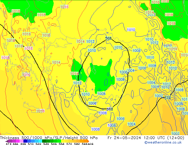 Thck 500-1000hPa ECMWF Sex 24.05.2024 12 UTC