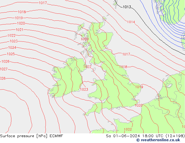 Yer basıncı ECMWF Cts 01.06.2024 18 UTC