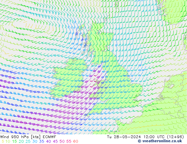 Prec 6h/Wind 10m/950 ECMWF Tu 28.05.2024 12 UTC
