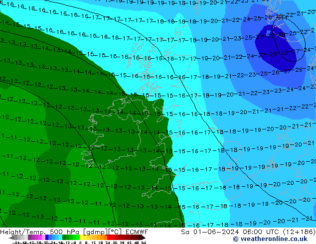 Z500/Rain (+SLP)/Z850 ECMWF Sáb 01.06.2024 06 UTC