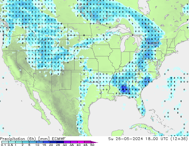 opad (6h) ECMWF nie. 26.05.2024 00 UTC