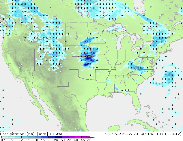 Z500/Rain (+SLP)/Z850 ECMWF Su 26.05.2024 06 UTC