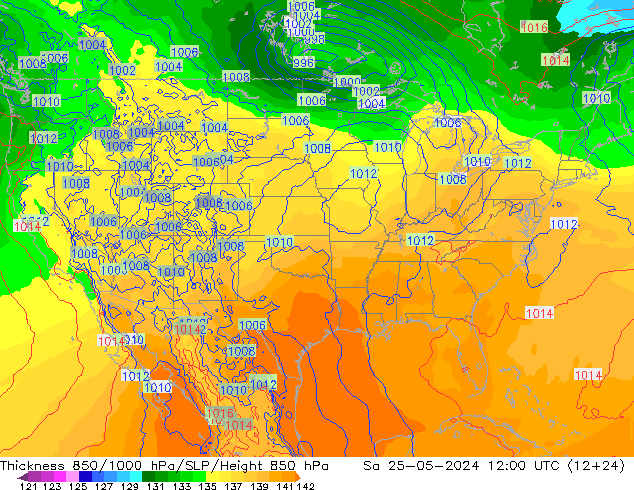 Thck 850-1000 hPa ECMWF Sa 25.05.2024 12 UTC