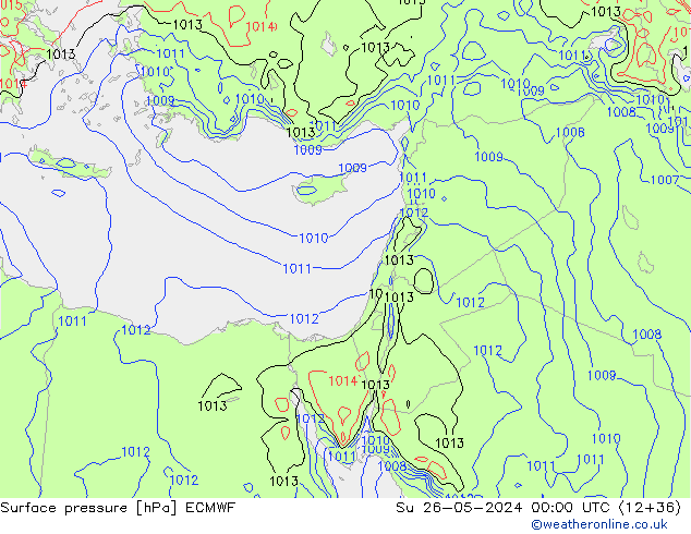 ciśnienie ECMWF nie. 26.05.2024 00 UTC