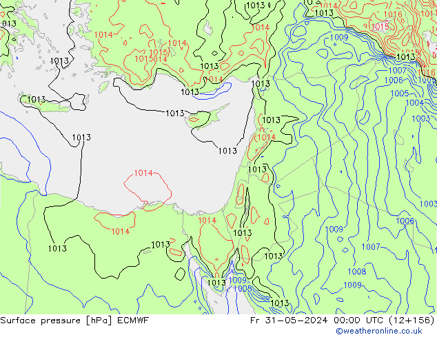 Yer basıncı ECMWF Cu 31.05.2024 00 UTC