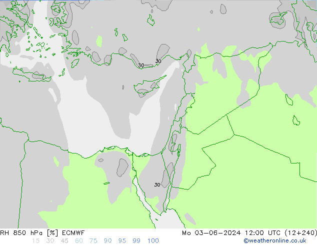 RH 850 hPa ECMWF  03.06.2024 12 UTC