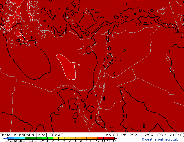 Theta-W 850hPa ECMWF  03.06.2024 12 UTC