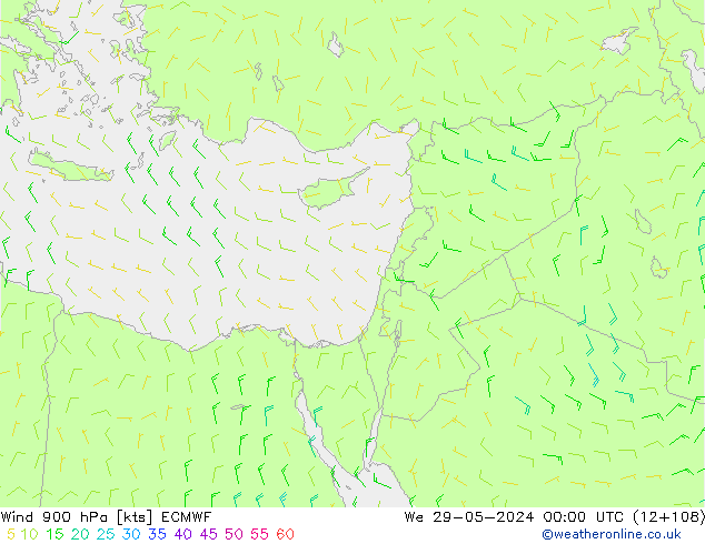 Wind 900 hPa ECMWF St 29.05.2024 00 UTC