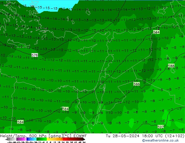 Z500/Rain (+SLP)/Z850 ECMWF Di 28.05.2024 18 UTC