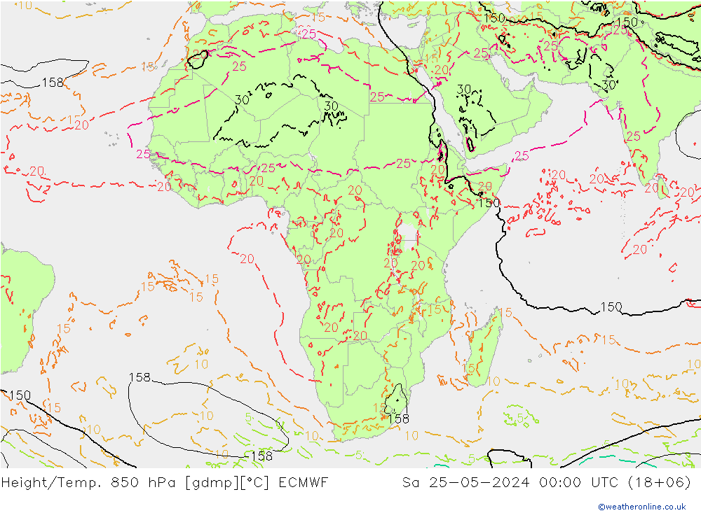 Z500/Rain (+SLP)/Z850 ECMWF sáb 25.05.2024 00 UTC