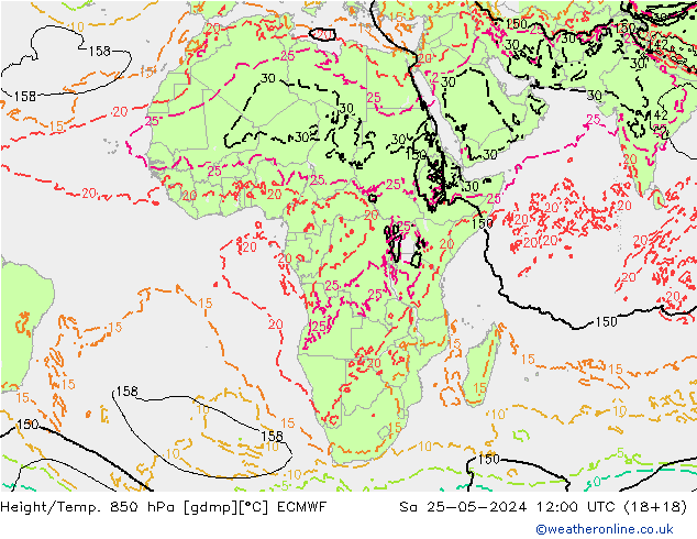 Z500/Rain (+SLP)/Z850 ECMWF So 25.05.2024 12 UTC