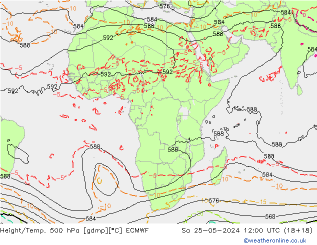 Z500/Rain (+SLP)/Z850 ECMWF So 25.05.2024 12 UTC