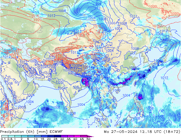 Z500/Rain (+SLP)/Z850 ECMWF Seg 27.05.2024 18 UTC