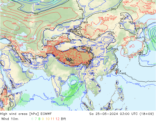 Windvelden ECMWF za 25.05.2024 03 UTC