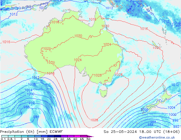 Z500/Rain (+SLP)/Z850 ECMWF Sa 25.05.2024 00 UTC