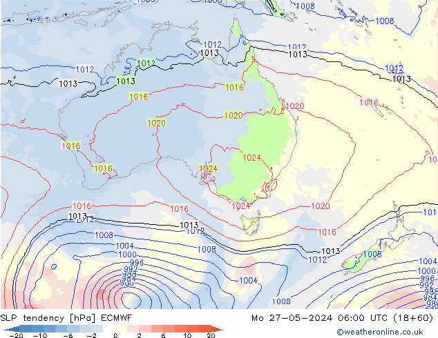 tendencja ECMWF pon. 27.05.2024 06 UTC