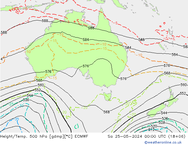 Z500/Rain (+SLP)/Z850 ECMWF Sáb 25.05.2024 00 UTC