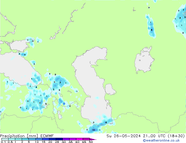 Precipitación ECMWF dom 26.05.2024 00 UTC