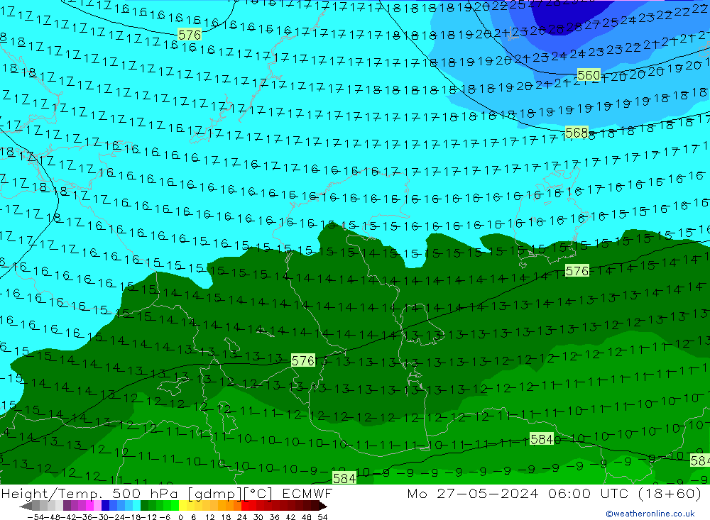 Z500/Rain (+SLP)/Z850 ECMWF lun 27.05.2024 06 UTC