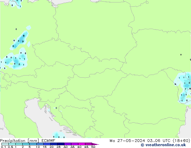 Precipitazione ECMWF lun 27.05.2024 06 UTC