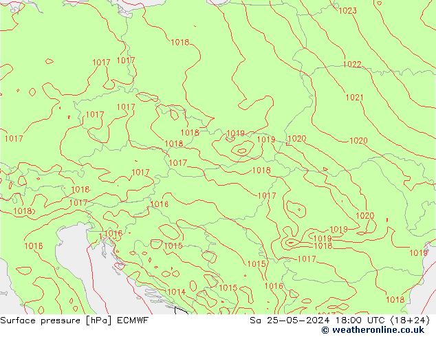 Yer basıncı ECMWF Cts 25.05.2024 18 UTC