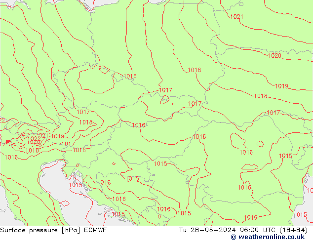 Yer basıncı ECMWF Sa 28.05.2024 06 UTC