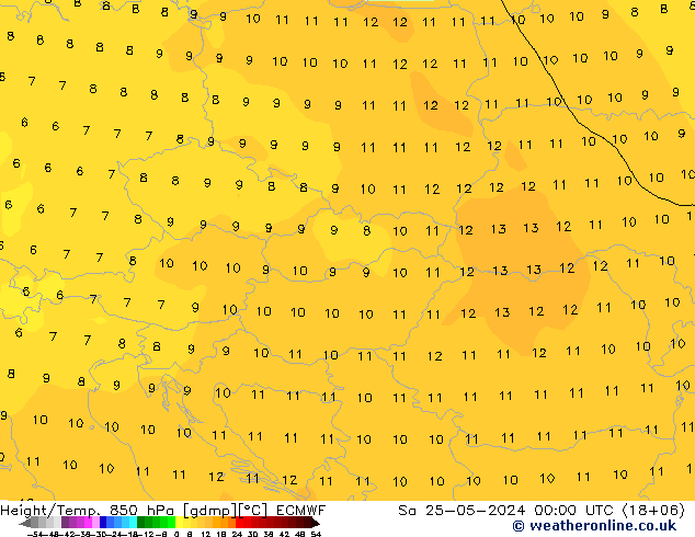 Z500/Rain (+SLP)/Z850 ECMWF Sáb 25.05.2024 00 UTC