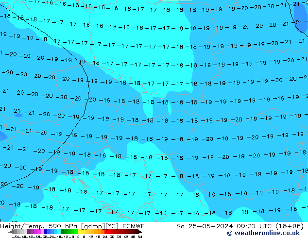 Z500/Rain (+SLP)/Z850 ECMWF Sáb 25.05.2024 00 UTC