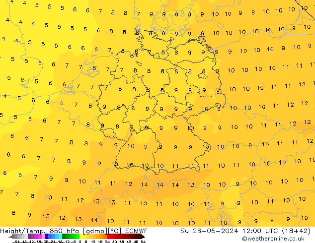 Z500/Regen(+SLP)/Z850 ECMWF zo 26.05.2024 12 UTC