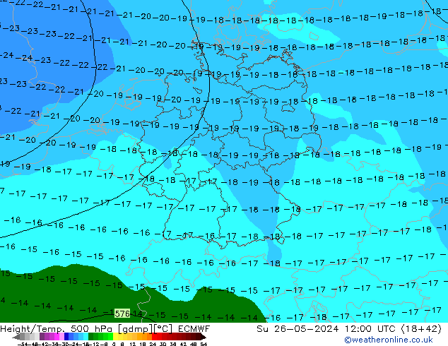 Z500/Regen(+SLP)/Z850 ECMWF zo 26.05.2024 12 UTC