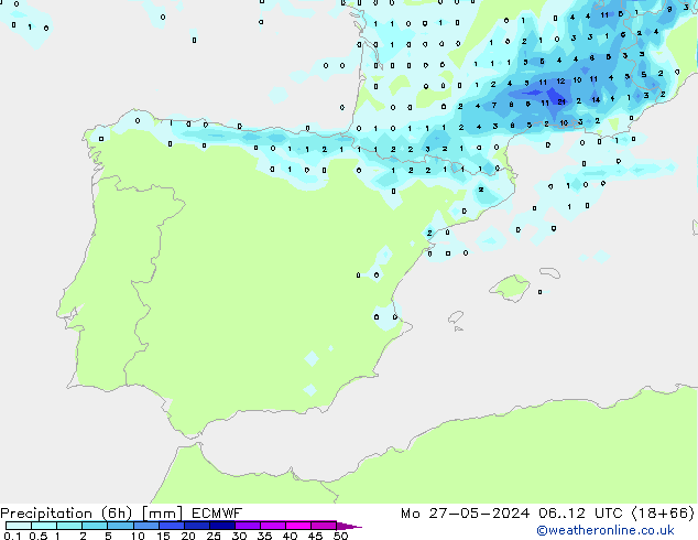 Z500/Rain (+SLP)/Z850 ECMWF Seg 27.05.2024 12 UTC