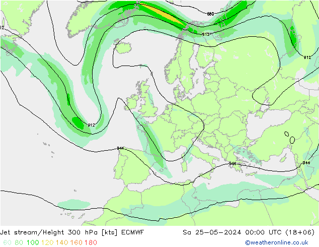 джет ECMWF сб 25.05.2024 00 UTC