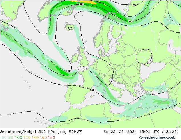 Polarjet ECMWF Sa 25.05.2024 15 UTC