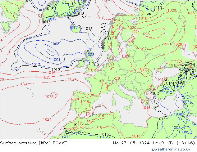 Yer basıncı ECMWF Pzt 27.05.2024 12 UTC