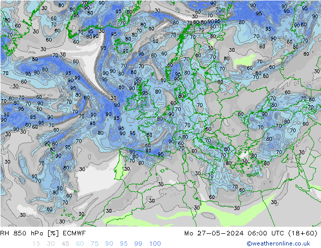 850 hPa Nispi Nem ECMWF Pzt 27.05.2024 06 UTC