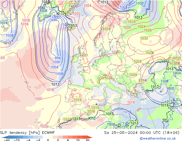 变压 ECMWF 星期六 25.05.2024 00 UTC