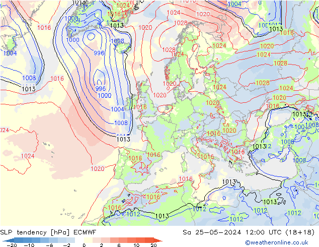 Y. Basıncı eğilimi ECMWF Cts 25.05.2024 12 UTC