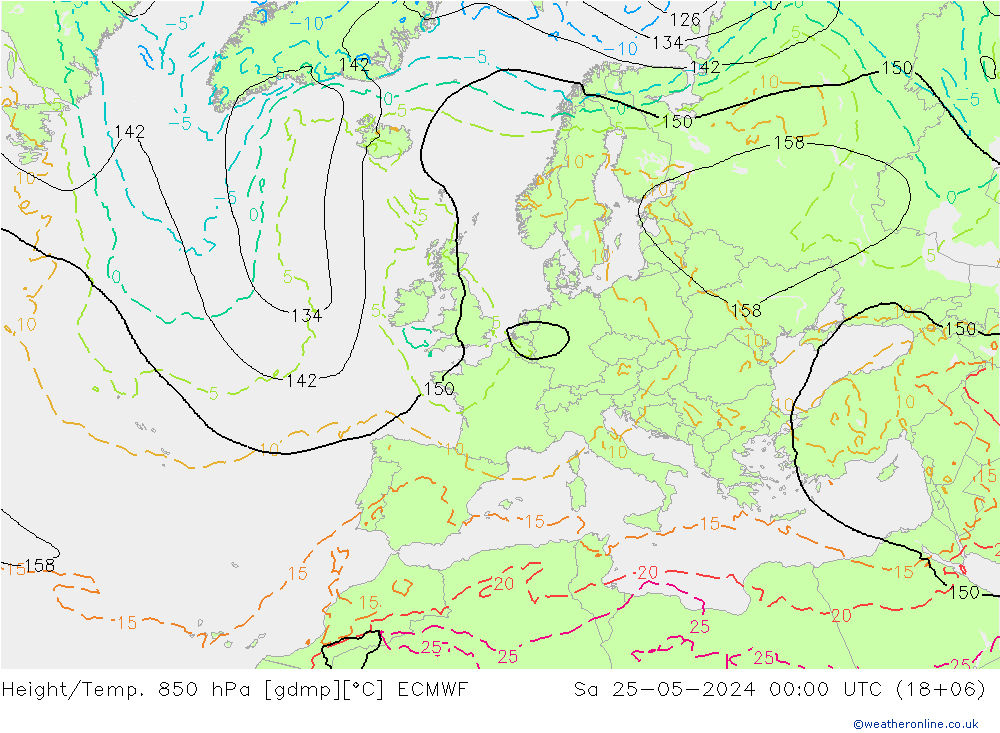 Z500/Rain (+SLP)/Z850 ECMWF sab 25.05.2024 00 UTC