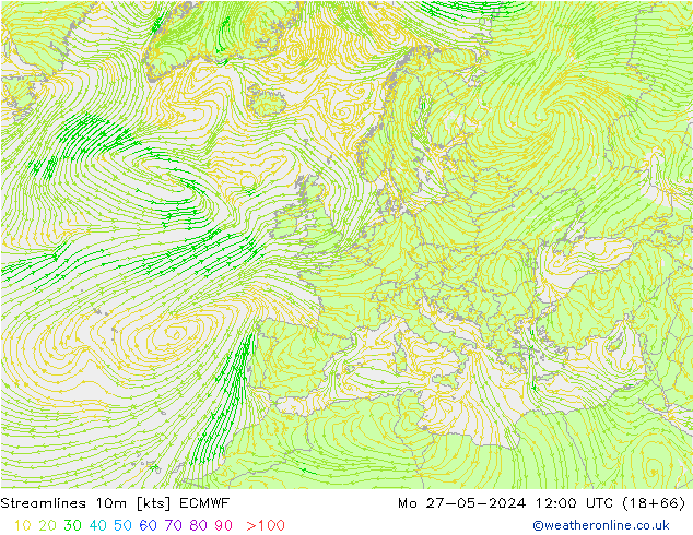 Rüzgar 10m ECMWF Pzt 27.05.2024 12 UTC