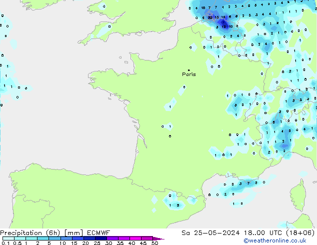 Z500/Rain (+SLP)/Z850 ECMWF Sa 25.05.2024 00 UTC