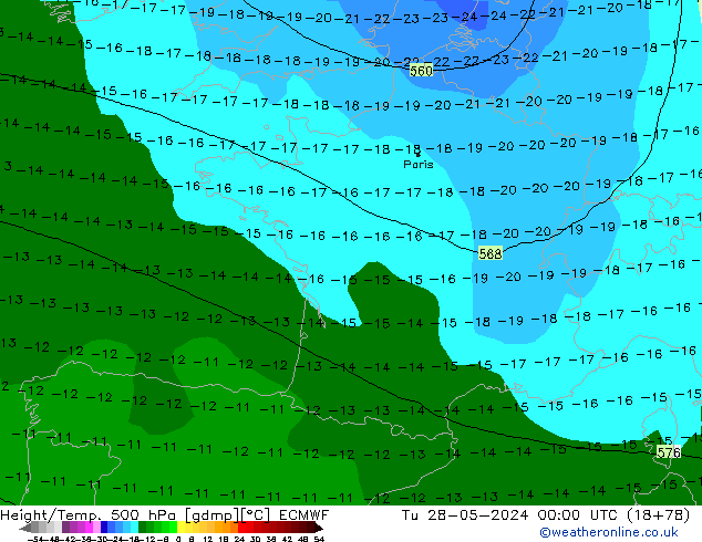 Z500/Rain (+SLP)/Z850 ECMWF Di 28.05.2024 00 UTC