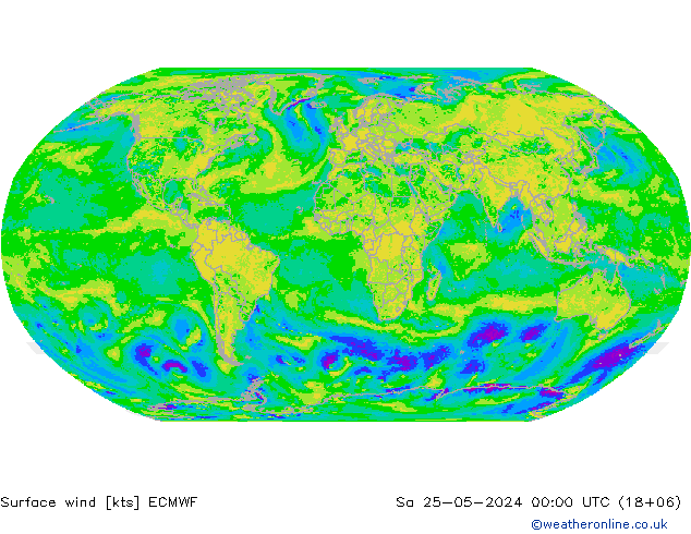 Prec 6h/Wind 10m/950 ECMWF Sa 25.05.2024 00 UTC