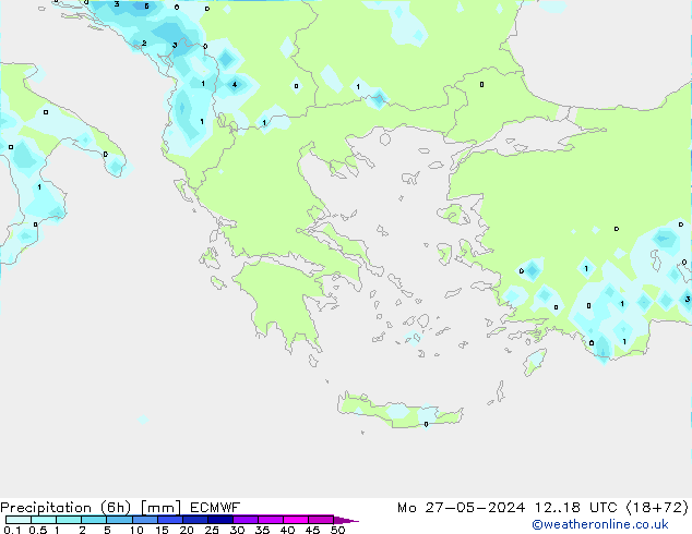 Z500/Yağmur (+YB)/Z850 ECMWF Pzt 27.05.2024 18 UTC